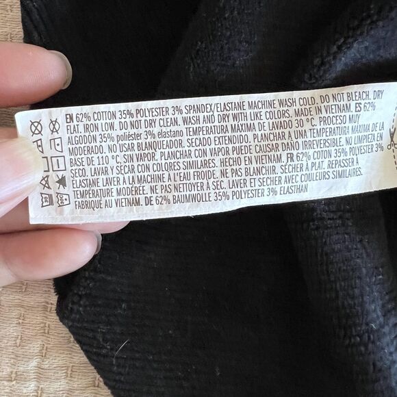 Forever 21 Dress Womens Small Black Corduroy Sheath Bodycon Velvet Back Strappy - Picture 11 of 12